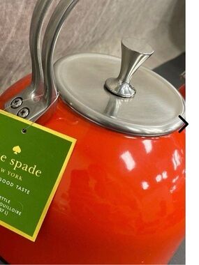 kate spade Lenox All in Good Taste Bright Red Whistling Stovetop Kettle
